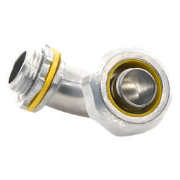 Conector Curvo para Tubo Liquidtight / 1/2" (13 mm) / Acabado Bruñido Brillante / NEMA FB-1 / UL 514B
