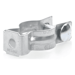 Clip para Tubo Conduit / 2" (51 mm) / Acero Pregalvanizado / Barra 9.5 mm (3/8") / Incluye Tornillo y Tuerca