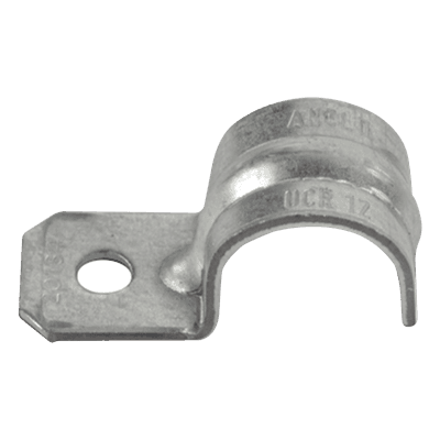 Abrazadera Tipo Uña / Conduit Pared Delgada / 3/4" (19 mm) / Acero Pregalvanizado Calibre 18 / Tornillo #12
