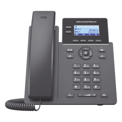 Teléfono IP Grado Operador, 2 líneas SIP con 4 cuentas, PoE, codec Opus, IPV4/IPV6 con gestión en la nube GDMS