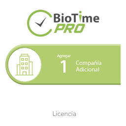 Software de Gestión Centralizada de Asistencia BIOTIMEPRO Licencia para agregar 1 compañía adicional