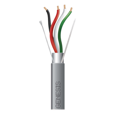 Carrete de 305 Metros (1000 Pies) / Cable 4 x 18 AWG / Color Gris / Blindado / Riser / Aplicaciones de Audio Control de Acceso y Automatización