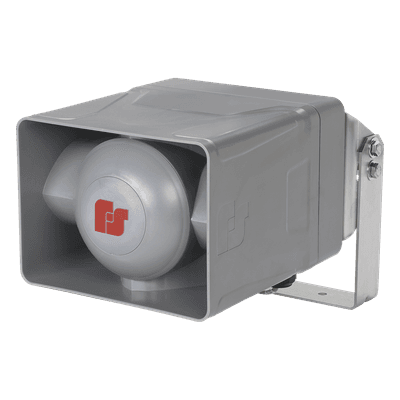Altavoz No Amplificado 100 W, 25/70 Vrms, Volumen 120 dBa Tono, para zonas peligrosas Clase I Div 2 Grupos A-D, grado de protección NEMA 4X Exterior, Montaje para Pared, Techo y/o Poste