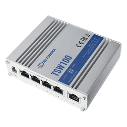 Switch Industrial No-Administrable / 5 Puertos Gigabit / 4 Puertos PoE+ 802.3af/at / 120W Total / -40°C a 75°C / Riel DIN / 115x32x95 mm (4.5x1.3x3.7 in)