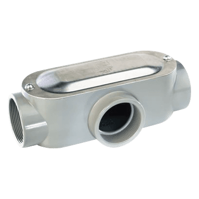 Caja de Conexión Ovalada / Tipo T / 1 1/2" (38.1 mm) / Volumen 512.6 cm³ / Aluminio Diecast / NPT / UL y CSA