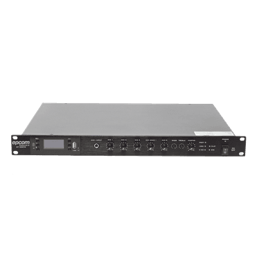 Amplificador Mezclador | 120W RMS | Sistema 100V y Baja Impedancia | MP3 | Tuner | Bluetooth | Música ambiental y Voceo