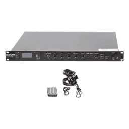 Amplificador Mezclador | 120W RMS | Sistema 100V y Baja Impedancia | MP3 | Tuner | Bluetooth | Música ambiental y Voceo