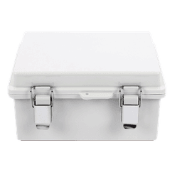 Gabinete de Plástico ABS, Uso en Intemperie IP66 (170 x 220 x 110 mm) Cierre por broche Inoxidable y Permite Cerrado con Candado y Llave (Perno 5mm) No Incluido
