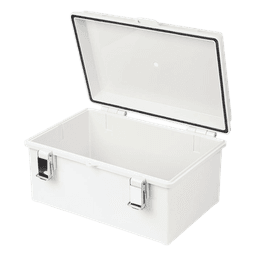 Gabinete de Plástico ABS, Uso en Intemperie IP66 (190 x 290 x 140 mm) cierre por broche Inoxidable y Permite Cerrado con Candado y Llave (Perno 5mm) No Incluido