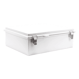 Gabinete de Plástico ABS, Uso en Intemperie IP66 (350 x 460 x 160 mm) Cierre por Broche Inoxidable y Permite Cerrado con Candado y Llave (Perno 5mm) No Incluido