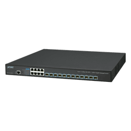 Switch Administrable Capa 3, 12 Puertos SFP de 10G, 8 Puertos 10/100/1000T, Con Alimentación Redundante (2 Fuentes de Alimentación AC).