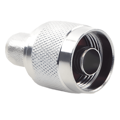 Conector Coaxial N Macho / 75 Ohm / Montaje en Línea / RG-11 / Contacto Oro / Aislante Teflón