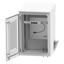 Gabinete Exterior IP / Rack 19" 24U / Ventiladores con Termostato / Acero Galvanizado / Filtro Antipartículas / Cerradura Doble