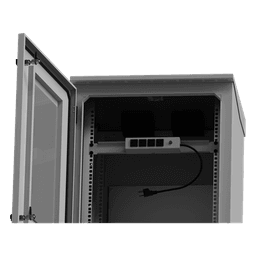 Gabinete Exterior IP / Rack 19" 24U / Ventiladores con Termostato / Acero Galvanizado / Filtro Antipartículas / Cerradura Doble