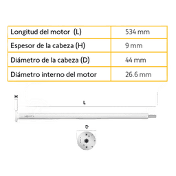 Kit de Motorización Inalámbrico RTS | Batería Integrada y Accesorios de Montaje | Para Ventanas de 2.3 x 3 mts