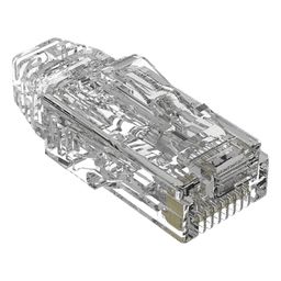 Plug RJ45 / Cat6A / 28 AWG / 50µ Oro / 2500 Ciclos / 3.5-4.8 mm / UL94 V0 / Paquete 100 pzas