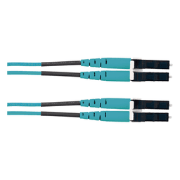 Jumper de Fibra Óptica / Multimodo OM3 50/125 / LC-LC Dúplex / LSZH / 1 m (3.28 ft) / Color Aqua