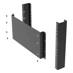 Montaje para Monitor VESA 75x75 hasta 200x200. Compatible con rack 19" 5U.