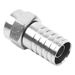 Conector F Macho / Doble Blindaje Plegable / RG-59 / Bronce Niquelado / Contacto Oro / 1.64 ft Equivalente