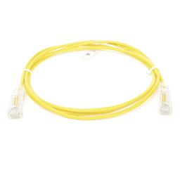 Cable de Parcheo Slim UTP / Cat6 / 28 AWG / 1 Metro (3.28 Pies) / 10 Gbps / Amarillo