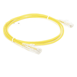 Cable de Parcheo Slim UTP / Cat6 / 28 AWG / 1 Metro (3.28 Pies) / 10 Gbps / Amarillo