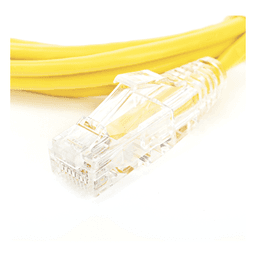 Cable de Parcheo Slim UTP Cat6 / 2 m (6.56 ft) / 28 AWG / Amarillo / 1 Gbps
