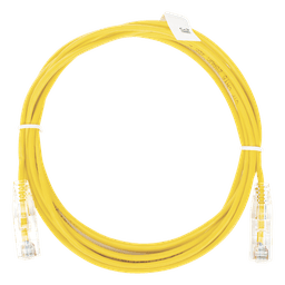Cable de Parcheo Slim UTP Cat6 / 3 m (9.84 ft) / 28 AWG / Amarillo / 1 Gbps+
