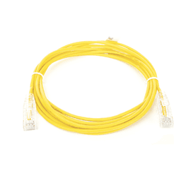 Cable de Parcheo Slim UTP Cat6 / 3 m (9.84 ft) / 28 AWG / Amarillo / 1 Gbps+