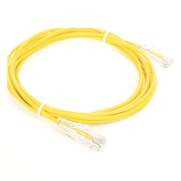 Cable de Parcheo Slim UTP Cat6 / 3 m (9.84 ft) / 28 AWG / Amarillo / 1 Gbps+