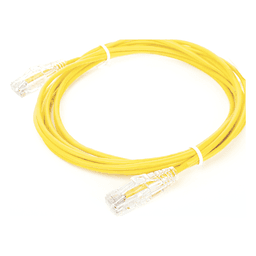 Cable de Parcheo Slim UTP Cat6 / 3 m (9.84 ft) / 28 AWG / Amarillo / 1 Gbps+