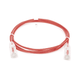 Cable de Parcheo Slim UTP / Cat6 / 1.5 m (4.92 ft) / 28 AWG / 1 Gbps / Rojo