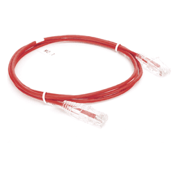 Cable de Parcheo Slim UTP / Cat6 / 1.5 m (4.92 ft) / 28 AWG / 1 Gbps / Rojo