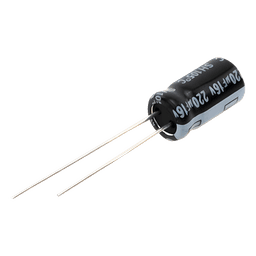 Capacitor Electrolítico Radial / 220 µF / 16 Vcc / 105 °C / 6.3 x 11 mm