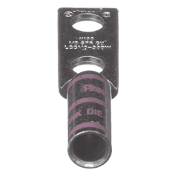 Zapata de Compresión / Cal. 1/0 AWG / Doble Barreno 3/8 in (9.5 mm) / 35 kV / UL 90°C / Barril Largo con Ventana de Inspección