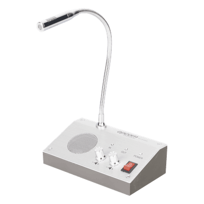 Sistema de Intercomunicación | Ideal para Ventanillas | Audio de voz de dos vías | 12V/1A 3W | Micrófono Interior + Micrófono Exterior
