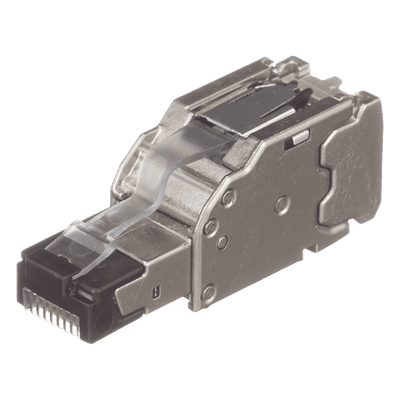 Plug RJ45 Blindado / Terminación en Campo / Cat6A Certificable / 22-26 AWG / -40°C a 85°C / Paquete 10 Piezas