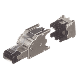 Plug RJ45 Blindado / Terminación en Campo / Cat6A Certificable / 22-26 AWG / -40°C a 85°C / Paquete 10 Piezas