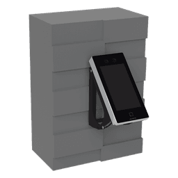Base de Pared para Lectora / Ángulo Ajustable 25°-55° / Acero con Recubrimiento en Polvo / Instalación en Pared