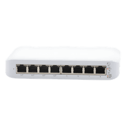 Switch Administrable PoE / 8 Puertos Gigabit / 4 Puertos PoE+ 802.3at / 52 W / 8 Gbps / Compacto
