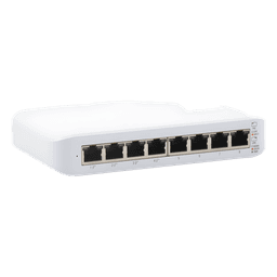 Switch Administrable PoE / 8 Puertos Gigabit / 4 Puertos PoE+ 802.3at / 52 W / 8 Gbps / Compacto