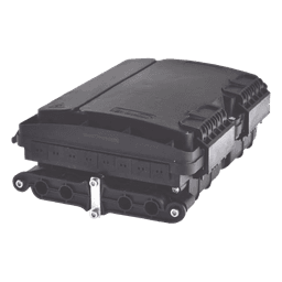 Cierre de Empalme para Fibra Óptica / 20 Fusiones / IP65 / 8 Acopladores SC/APC / Splitter 1x8 / Exterior / Poste