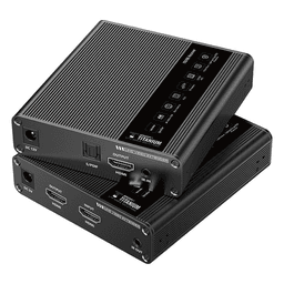 Kit Extensor HDMI para distancias de 70 metros / Resolución 4K x 2K@ 60 Hz/ Cat 6, 6a y 7 / IPCOLOR / CERO LATENCIA / SIN COMPRIMIR / Uso 24/7 / Puerto S/PDIF / Salida Loop / Alimente solo el Tx (PoC) / Control IR 