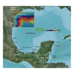 Mapa VUS032R Sur del Golfo de México.