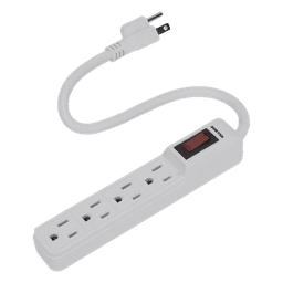 Multicontato Profesional / 4 Tomas 127 Vca / 15 A / Cable 30 cm (11.8 in) / Interruptor Iluminado / Norma NOM 003