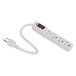 Multicontato Profesional / 4 Tomas 127 Vca / 15 A / Cable 30 cm (11.8 in) / Interruptor Iluminado / Norma NOM 003