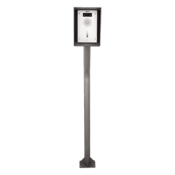 Poste Industrial para Portero IP / Altura Ajustable 1.21 m (3.97 ft) / Acero Calibre 11 / Pintura Electrostática Gris / Anclaje Incluido