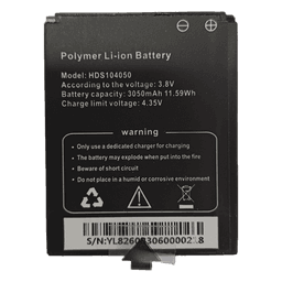 Batería de Respaldo para Bodycam / 3050 mAh / 11.59 Wh / 3.8 VCC / Carga 4.35 VCC / 52 x 42 x 11 mm