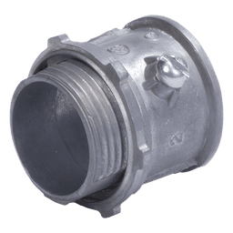 Conector 1" (25mm) pared delgada con tornillo tipo americano galvanizado etiqueta verde