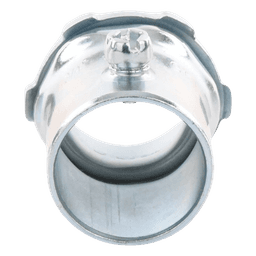 Conector 1" (25mm) pared delgada con tornillo tipo americano galvanizado etiqueta verde