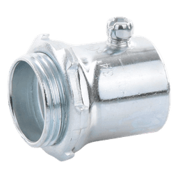 Conector 1" (25mm) pared delgada con tornillo tipo americano galvanizado etiqueta verde